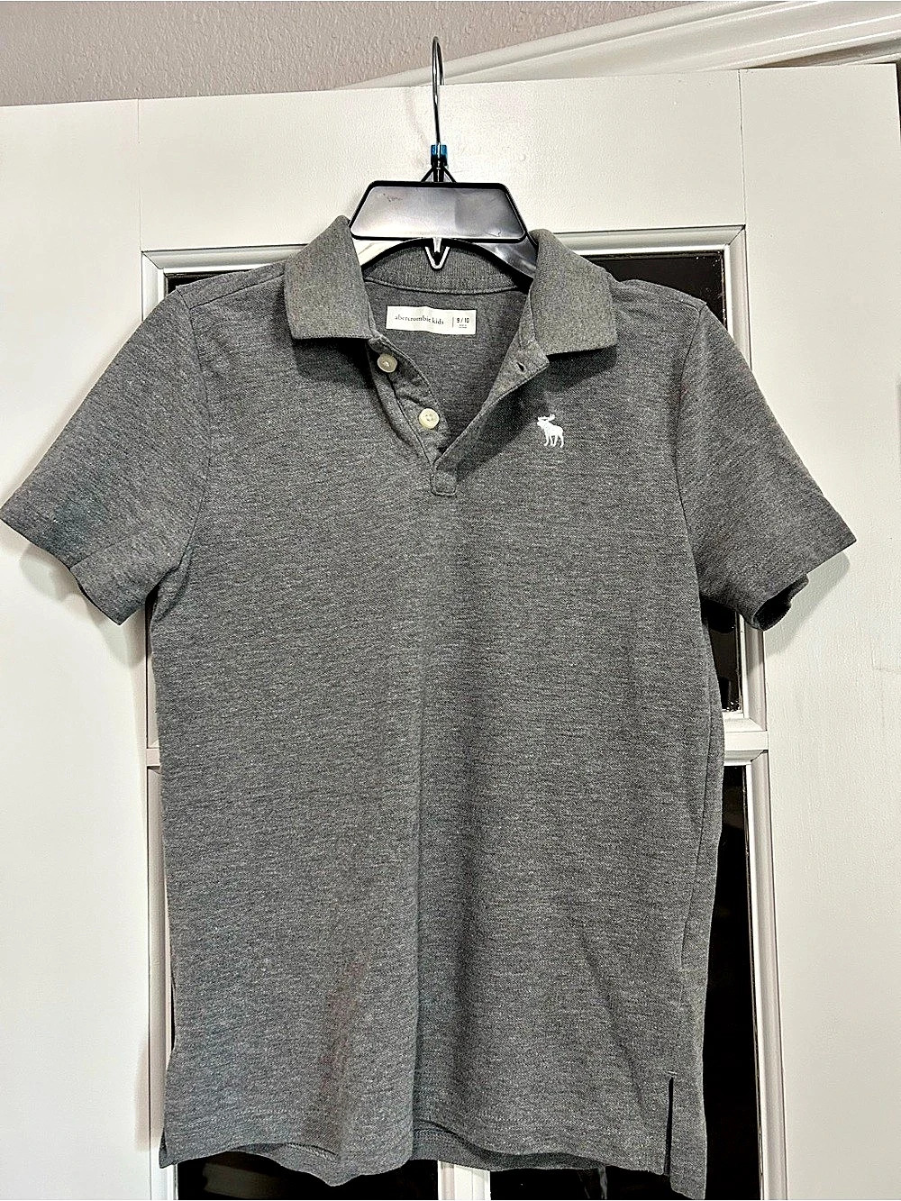 Abercrombie Kids Icon Pique Polo Boys 9/10 Gray